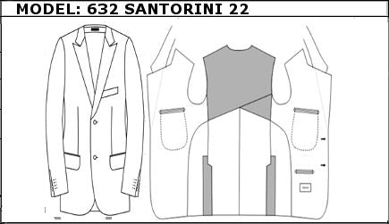 SLIM - SINGLE BREASTED, 2 BUTTONS,PEAK  LAPEL JACKET-632_SANTORINI_22