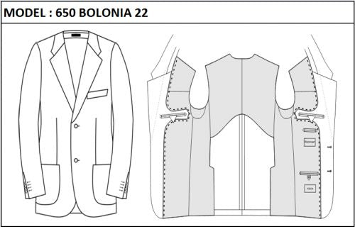 SLIM - SINGLE BREASTED, 2 BUTTONS,NOTCH  LAPEL JACKET-650_BOLONIA_22