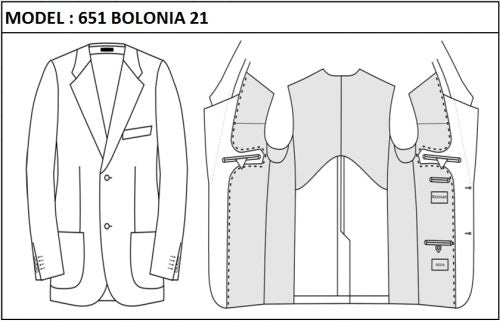 SLIM - SINGLE BREASTED, 2 BUTTONS,NOTCH  LAPEL JACKET-651_BOLONIA_21