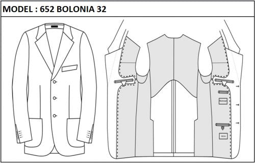 SLIM - SINGLE BREASTED, 3 BUTTONS,NOTCH  LAPEL JACKET-652_BOLONIA_32