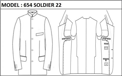 SLIM - SINGLE BREASTED, 5 BUTTONS, NO LAPEL JACKET-654_SOLDIER