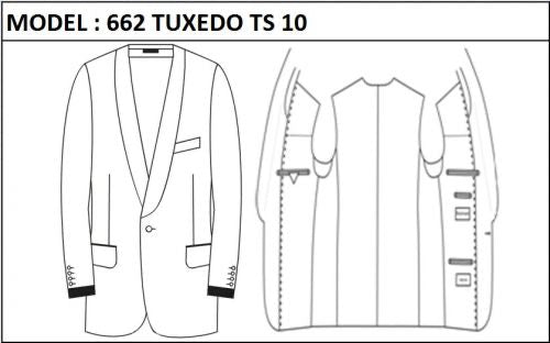 SLIM - SINGLE BREASTED, 1 BUTTONS,SHAWL LAPEL  LAPEL JACKET-662_TUXEDO_TS_10
