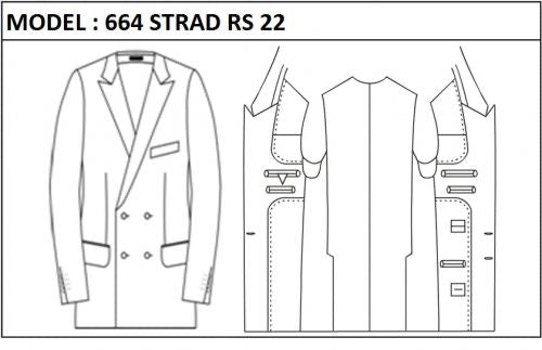 SLIM - DOUBLE BREASTED, 2 BUTTONS,PEAK  LAPEL JACKET-664_STRAD_RS_22