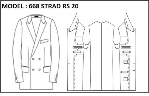 SLIM - DOUBLE BREASTED, 2 BUTTONS,PEAK  LAPEL JACKET-668_STRAD_RS_20