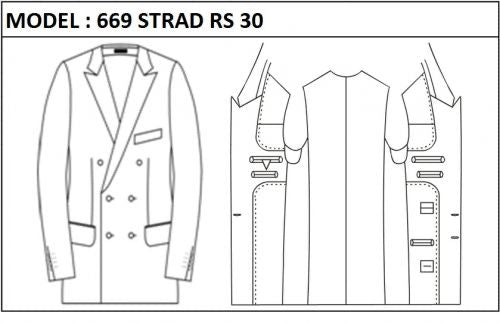 SLIM - DOUBLE BREASTED, 3 BUTTONS,PEAK  LAPEL JACKET-669_STRAD_RS_30
