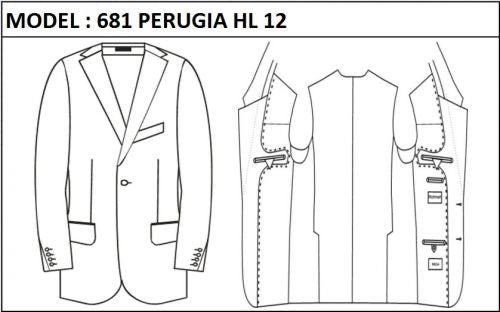 SLIM - SINGLE BREASTED, 1 BUTTONS,NOTCH  LAPEL JACKET-681_PERUGIA_HL_12