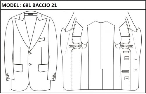 SLIM - SINGLE BREASTED, 2 BUTTONS,PEAK  LAPEL JACKET-691_BACCIO_21