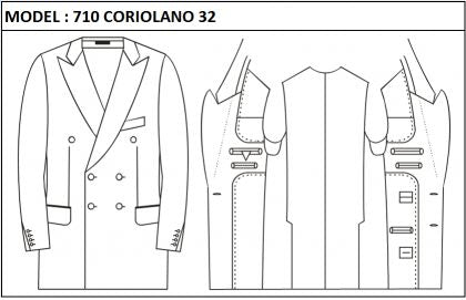 SLIM - DOUBLE BREASTED, 3 BUTTONS,PEAK  LAPEL JACKET-710_CORIOLANO_32