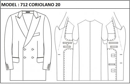 SLIM - DOUBLE BREASTED, 2 BUTTONS,PEAK  LAPEL JACKET-712_CORIOLANO_20