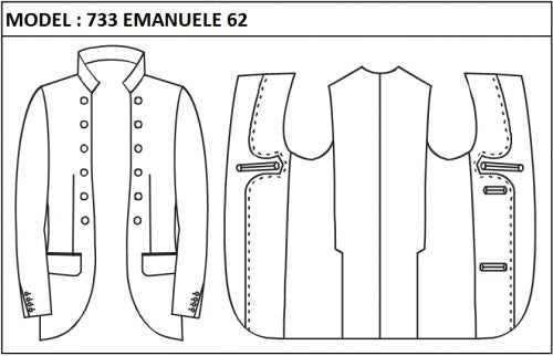 SLIM - SINGLE BREASTED, BOTH SIDES : 6+6 BUTTONS, NO LAPEL JACKET-733_EMANUELE_62
