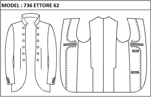 SLIM - SINGLE BREASTED, BOTH SIDES : 6+6 BUTTONS, NO LAPEL JACKET-736_ETTORE_62