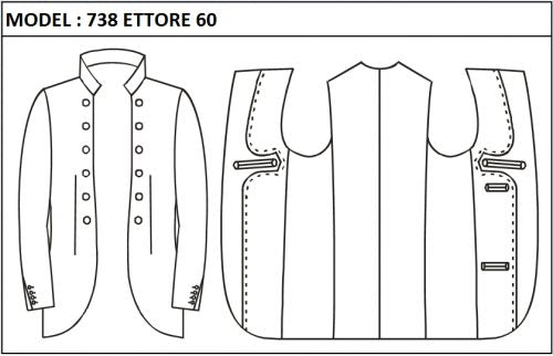 SLIM - SINGLE BREASTED, BOTH SIDES : 6+6 BUTTONS, NO LAPEL JACKET-738_ETTORE_60