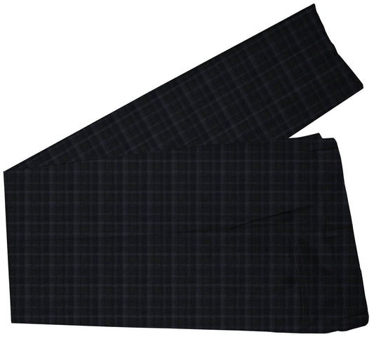 I STRETCH Black Russian Grey Plaid Made To Measure Pant  - CER0046_MTM_SP