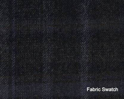 I STRETCH Black Russian Grey Plaid Made To Measure Vest  - CER0046_MTM_SV