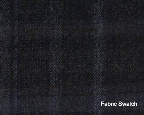 I STRETCH Black Russian Grey Plaid Made To Measure Vest  - CER0046_MTM_SV