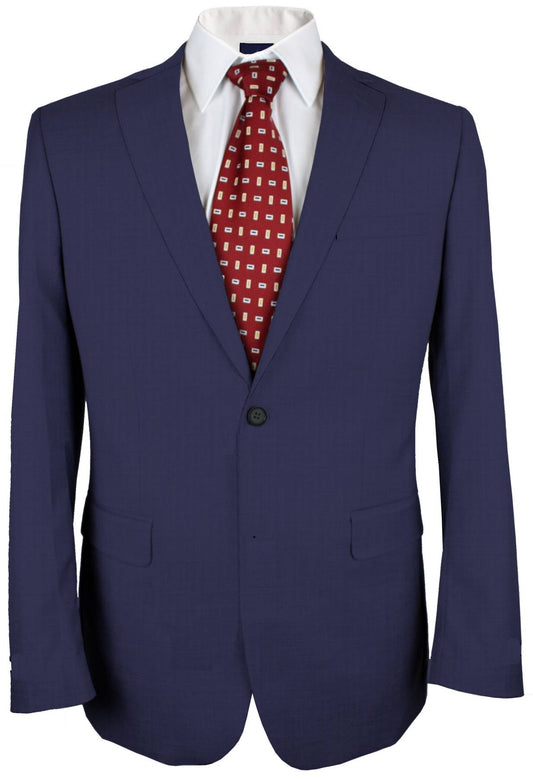 East Bay Blue Sharkskin Made To Measure Jacket - VBC0338_MTM_SJ