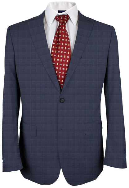 Aluminium Grey Windowpane Made To Measure Jacket - VBC0351_MTM_SJ