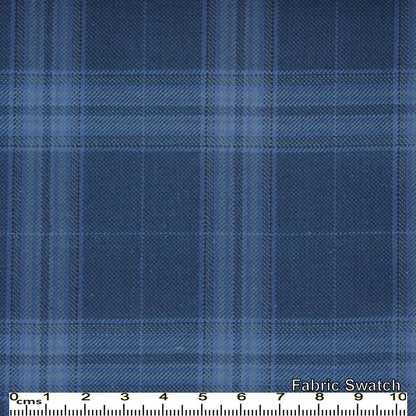 Catalina Blue Plaid Made To Measure Vest - VBC0363_MTM_SV