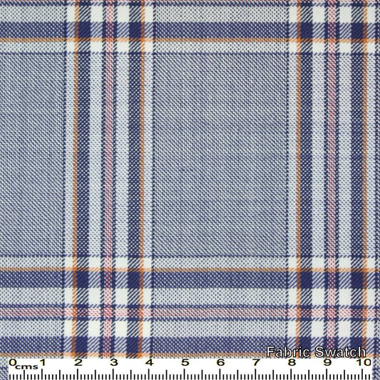 Manatee Blue Plaid Made To Measure Vest - VBC0369_MTM_SV