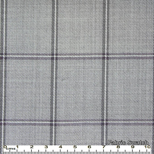 Grey Chateau Windowpane Made To Measure Vest - VBC0371_MTM_SV