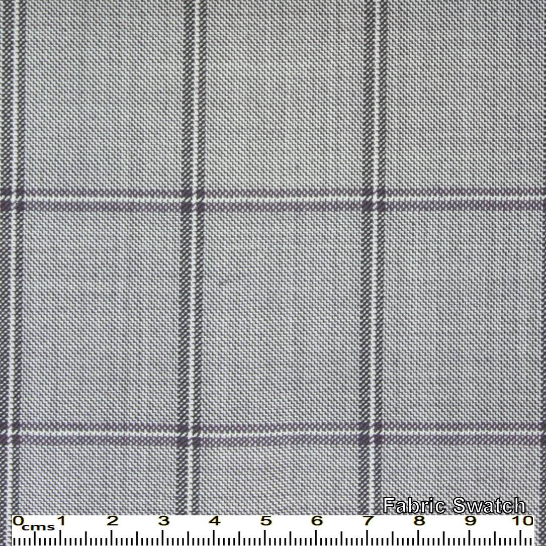 Grey Chateau Windowpane Made To Measure Pant - VBC0371_MTM_SP