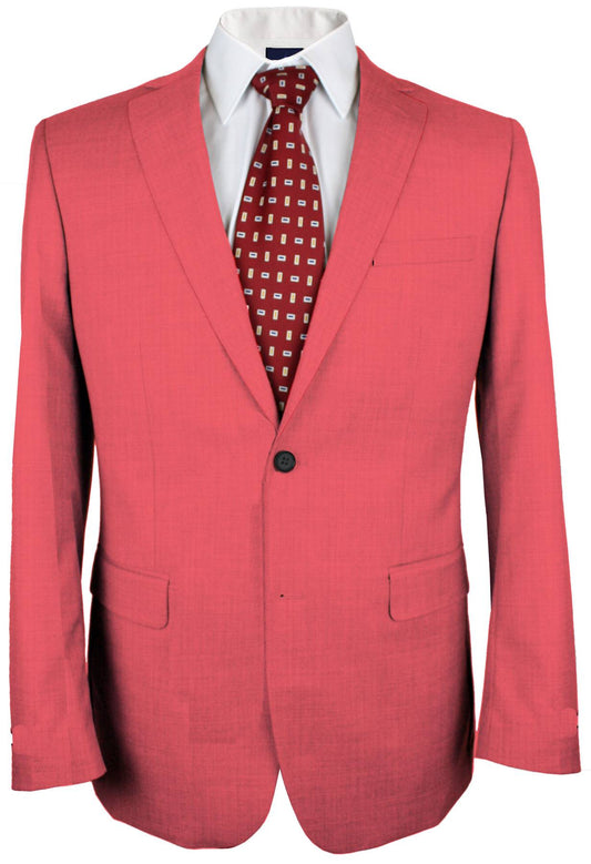 Wild Watermelon Red Plain Made To Measure Jacket - VBC0395_MTM_SJ