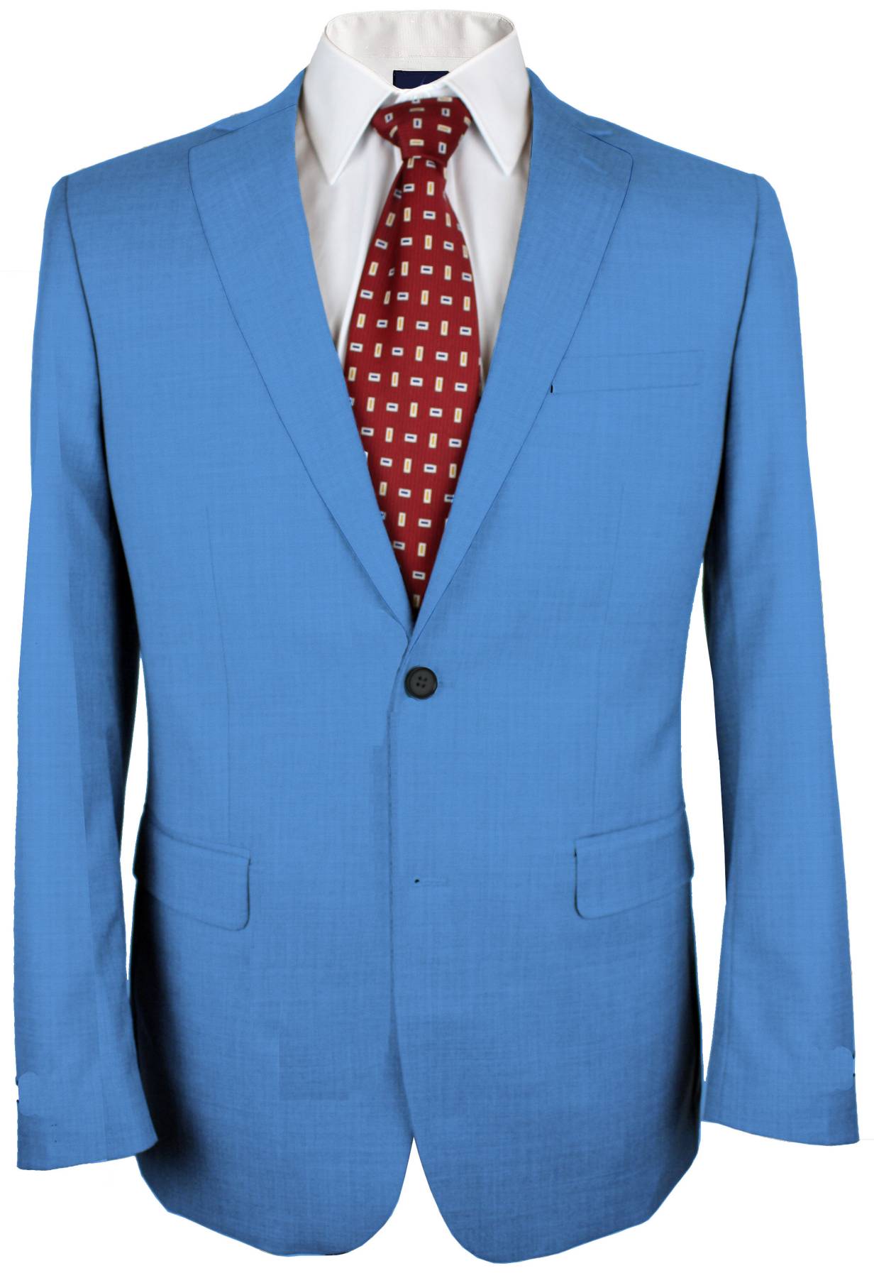 Picton Blue Plain Made To Measure Jacket - VBC0398_MTM_SJ