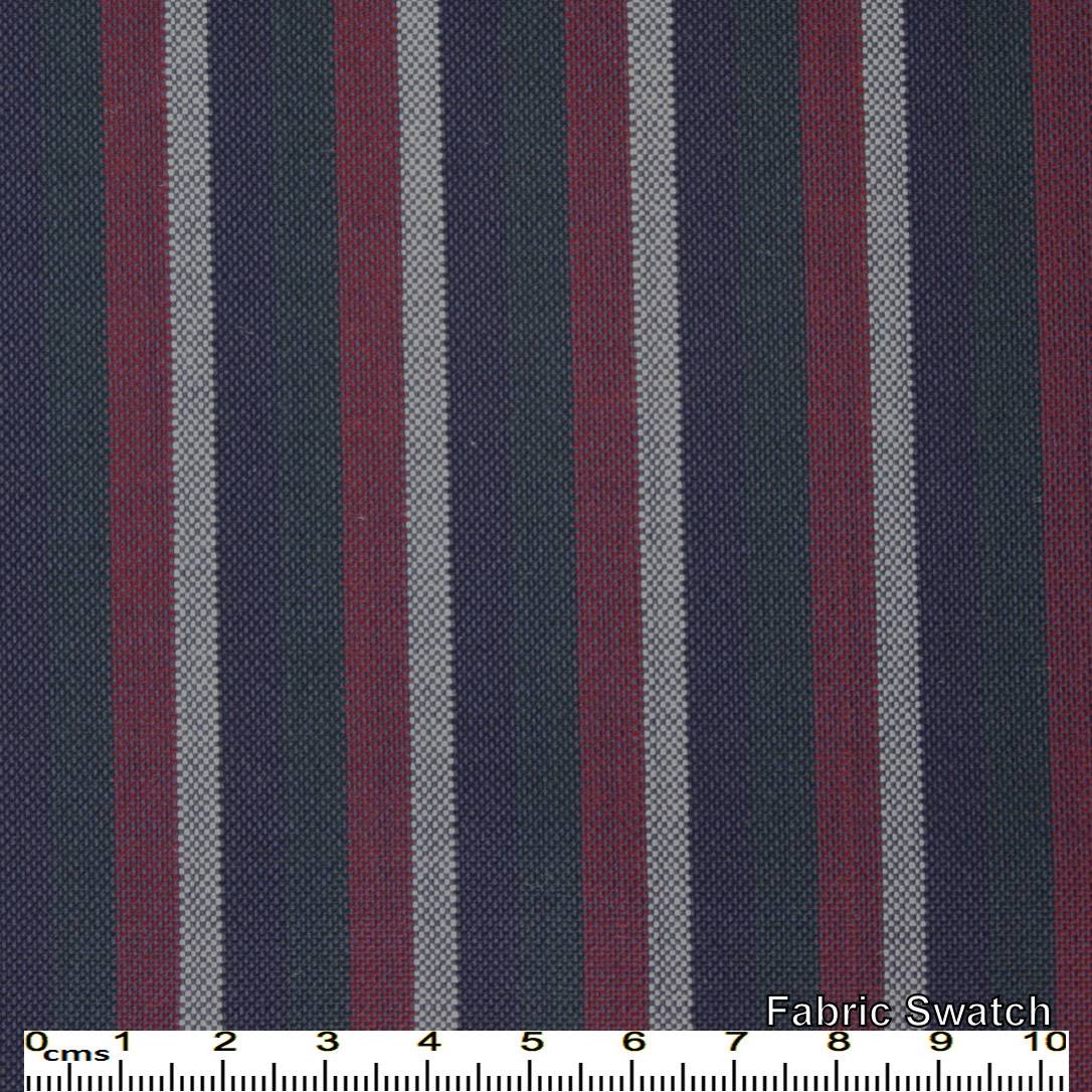 Navy & Red Chalkstripes Made To Measure Pant - VBC0427_MTM_SP