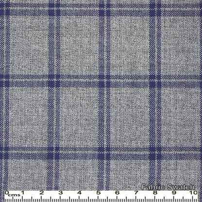 Grey Chateau Windowpane Made To Measure Vest - VBC0428_MTM_SV