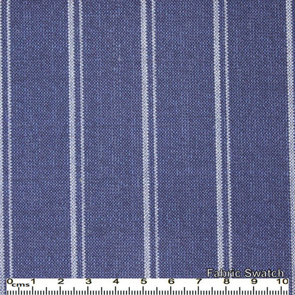 Chambray Blue Chalkstripes Made To Measure Vest - VBC0431_MTM_SV