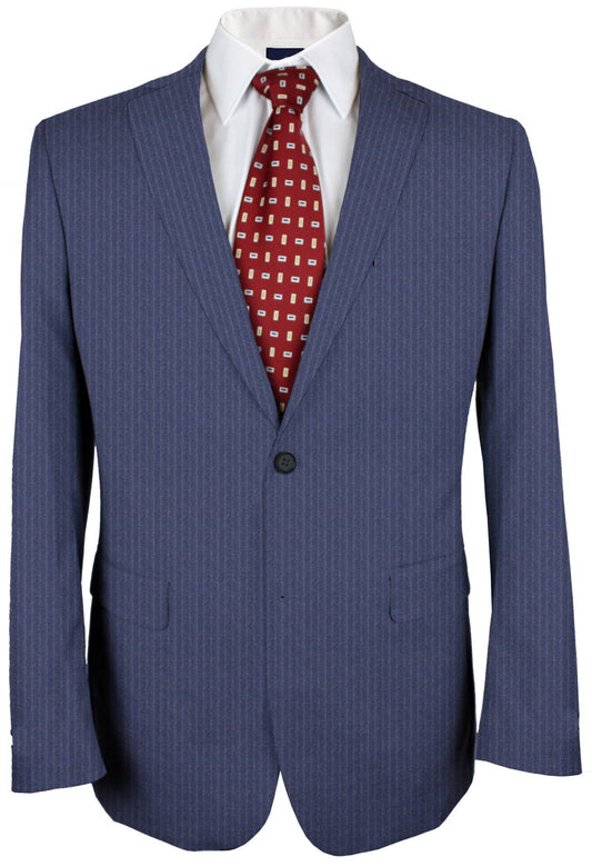 East Bay Blue Chalkstripes Made To Measure Jacket - VBC0441_MTM_SJ