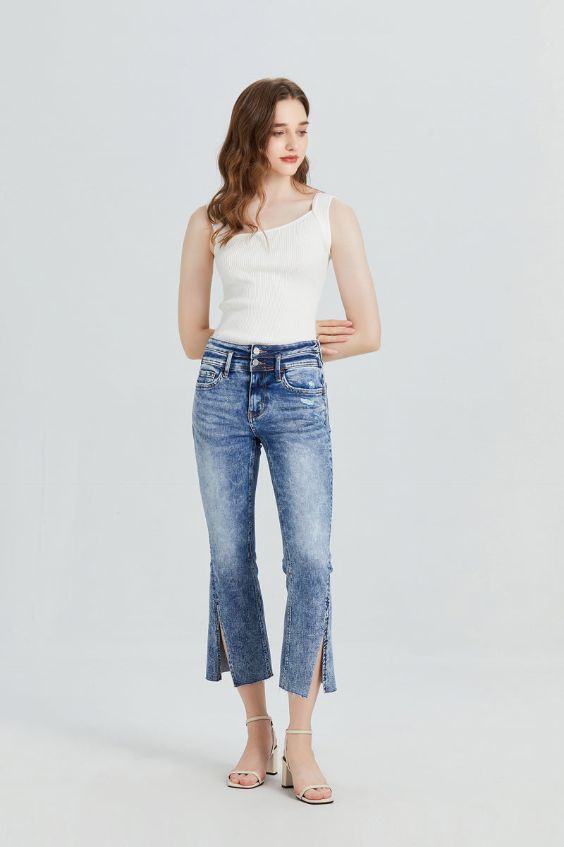 BAYEAS HIGH QUALITY HIGH RISE FLARE JEANS - BYF1031