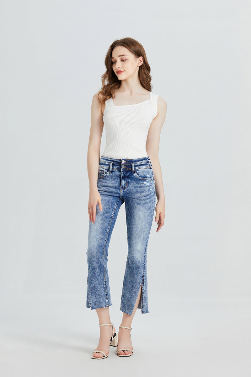 BAYEAS HIGH QUALITY HIGH RISE FLARE JEANS - BYF1031