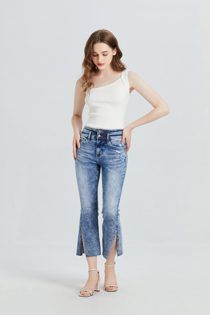 BAYEAS HIGH QUALITY HIGH RISE FLARE JEANS - BYF1031