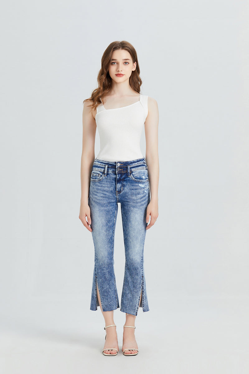 BAYEAS HIGH QUALITY HIGH RISE FLARE JEANS - BYF1031