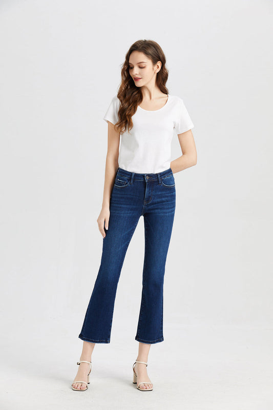 BAYEAS HIGH QUALITY HIGH RISE FLARE JEANS - BYF1068