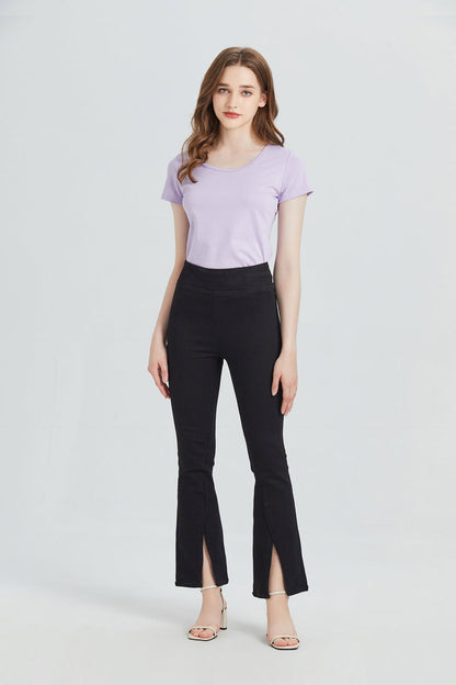 BAYEAS HIGH QUALITY LEGGING STYLE HIGH RISE FLARE JEANS - BYF1070