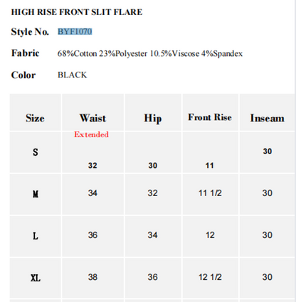 BAYEAS HIGH QUALITY LEGGING STYLE HIGH RISE FLARE JEANS - BYF1070