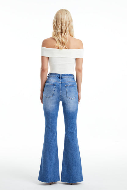 BAYEAS HIGH QUALITY HIGH RISE FLARE JEANS - BYF1100