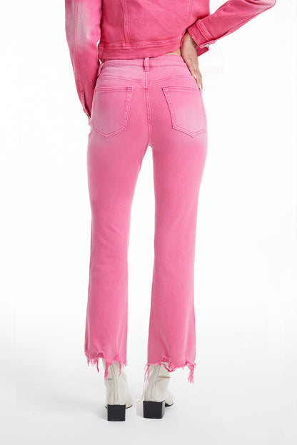 BAYEAS HIGH QUALITY HIGH RISE VINTAGE CROP FLARE JEANS - BYF1102