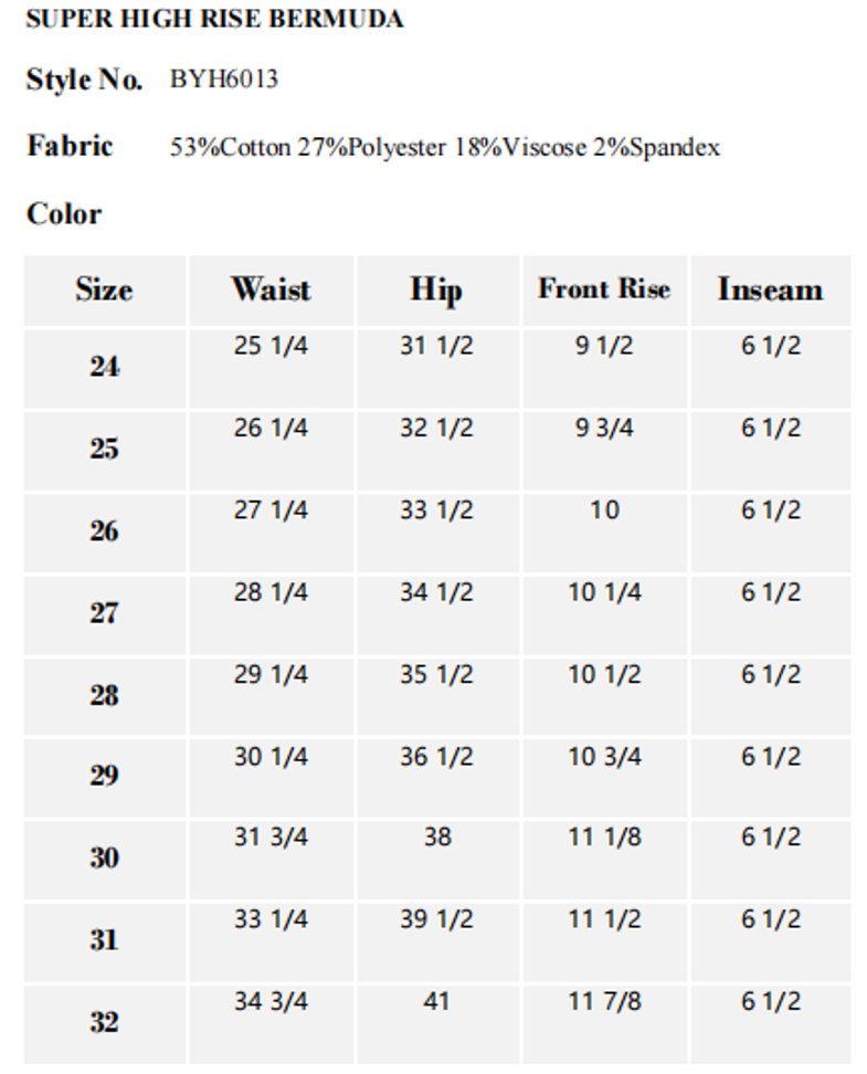 BAYEAS HIGH QUALITY SUPER HIGH RISE BERMUDA - BYH6013