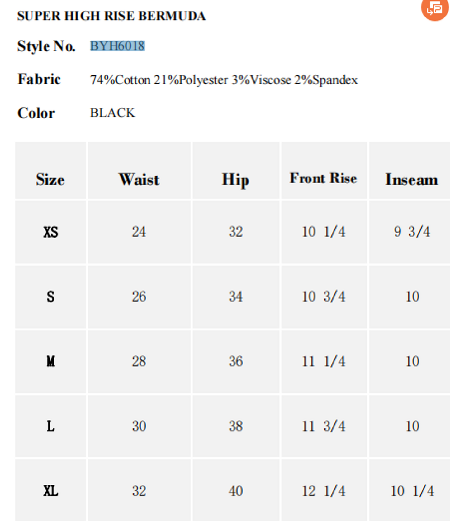 BAYEAS HIGH QUALITY SUPER HIGH RISE BERMUDA - BYH6018