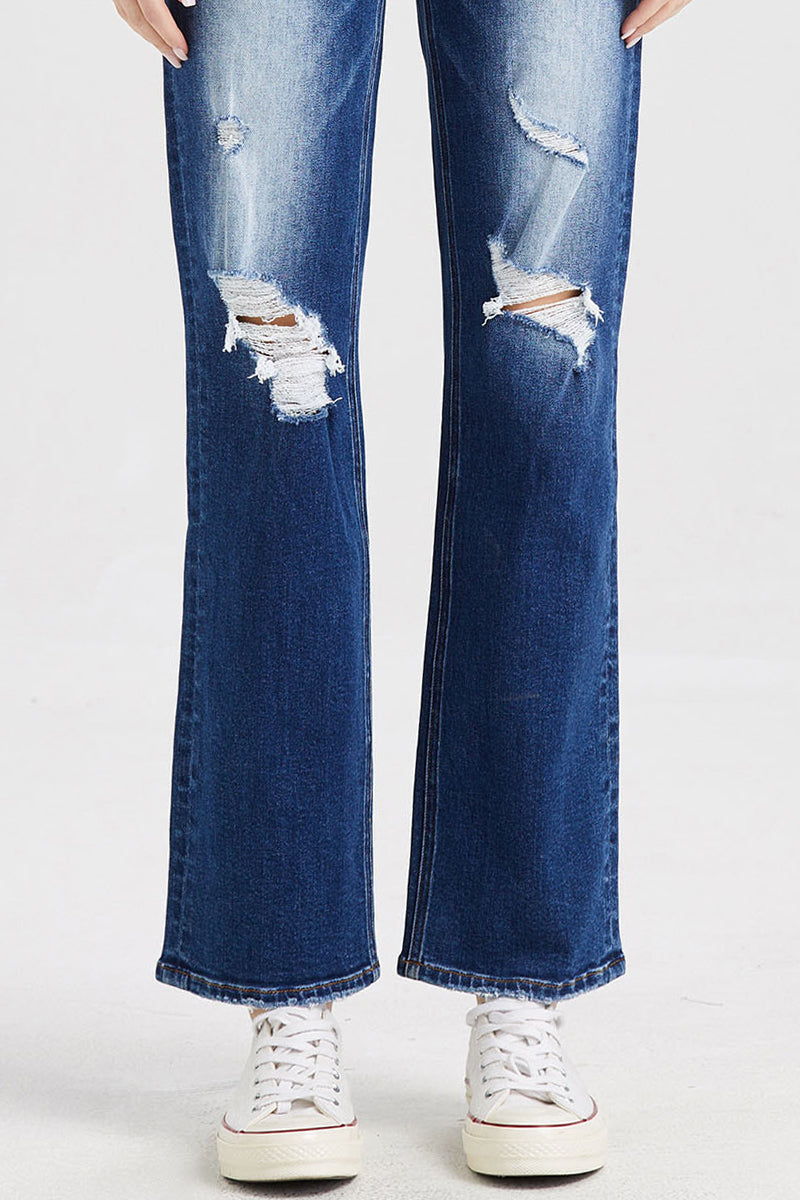 BAYEAS HIGH QUALITY HIGH RISE STRAIGHT LEG JEANS - BYT5027