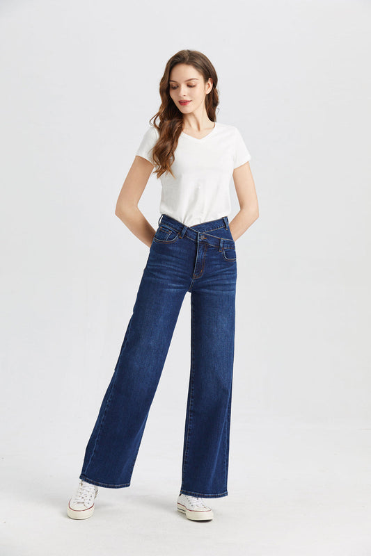 BAYEAS HIGH QUALITY HIGH RISE WIDE LEG JEANS - BYW8002