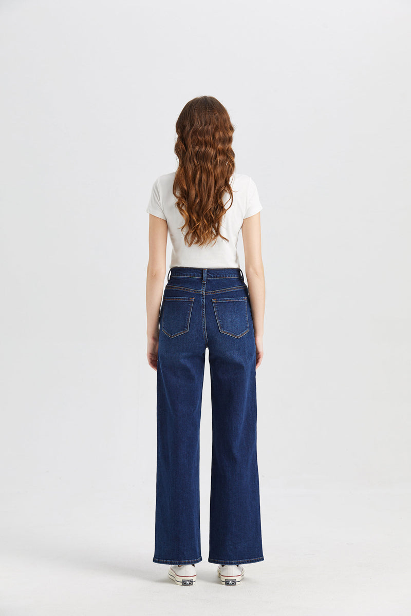 BAYEAS HIGH QUALITY HIGH RISE WIDE LEG JEANS - BYW8002