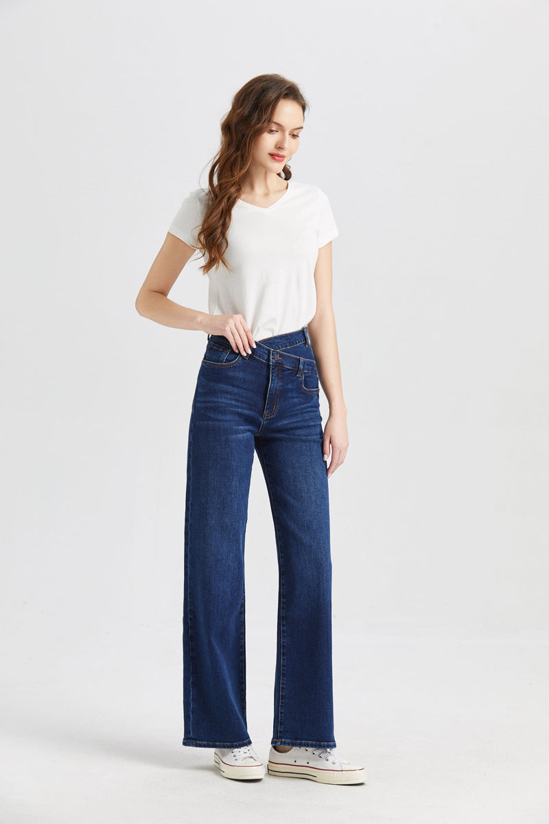 BAYEAS HIGH QUALITY HIGH RISE WIDE LEG JEANS - BYW8002