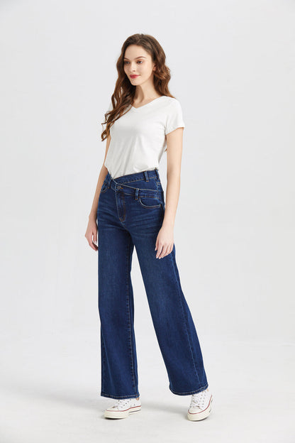 BAYEAS HIGH QUALITY HIGH RISE WIDE LEG JEANS - BYW8002