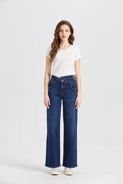 BAYEAS HIGH QUALITY HIGH RISE WIDE LEG JEANS - BYW8002