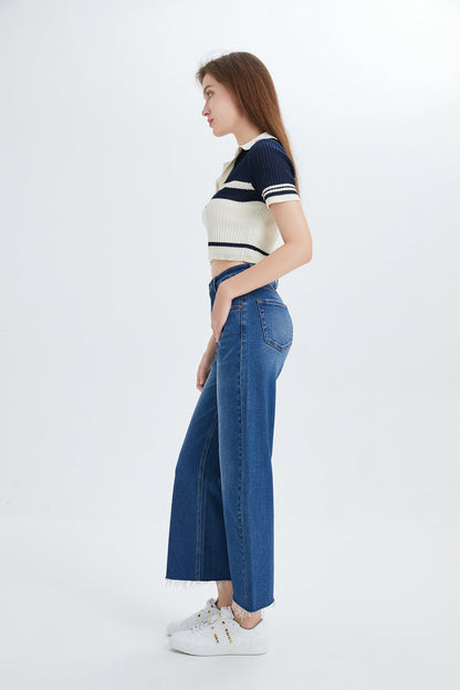 Bayeas High Quality HIGH RISE WIDE LEG JEANS - BYW8015