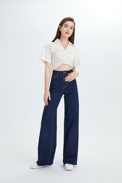 Bayeas High Quality HIGH RISE WIDE LEG JEANS - BYW8052
